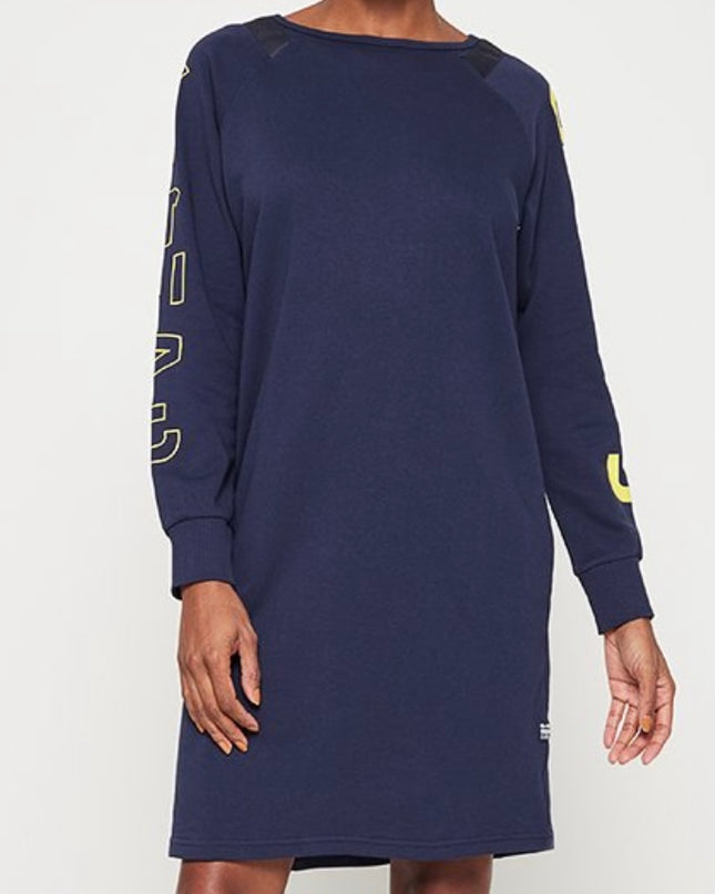 Sweater Jurk met lange mouw en print